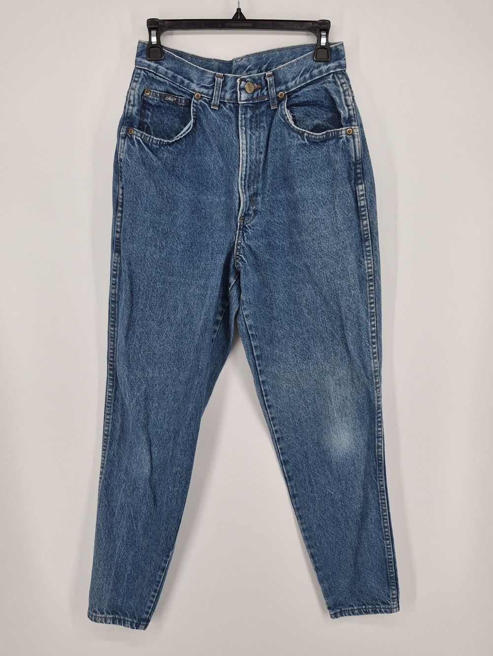 Vintage Chic Jeans 80s Size 12 High Rise Waist Tapered Leg Made In USA Med Wash